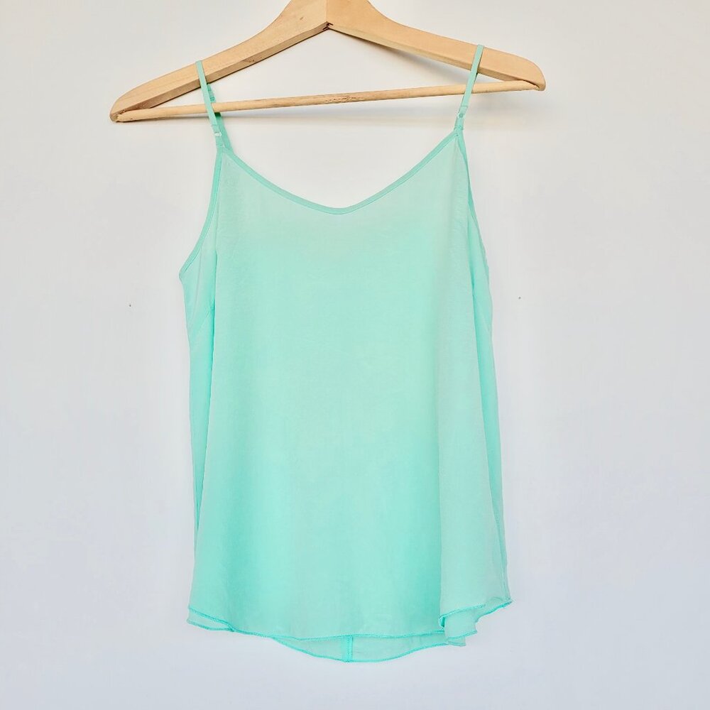 Aritzia Wilfred Minou Silk Camisole in Turquoise Sea Sz S